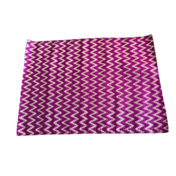 Placemats Gold Hot Pink Fuchsia Set of 4 Table Linens 12.5 x 17.5" - Picture 6 of 6